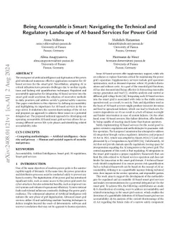 Being Accountable is Smart: Navigating the Technical and Regulatory
  Landscape of AI-based Services for Power Grid