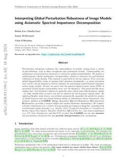 Interpreting Global Perturbation Robustness of Image Models using Axiomatic Spectral Importance Decomposition