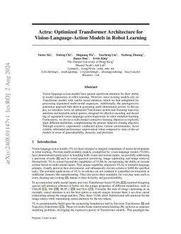 Astra: Efficient Transformer Architecture and Contrastive Dynamics Learning for Embodied Instruction Following