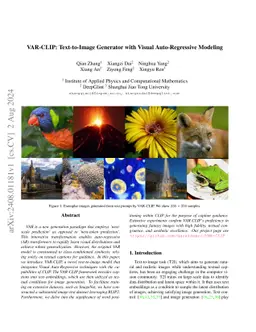 VAR-CLIP: Text-to-Image Generator with Visual Auto-Regressive Modeling