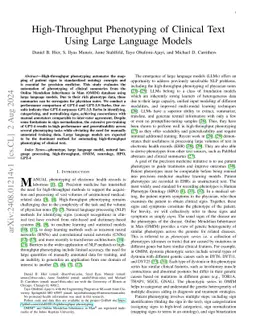 High-Throughput Phenotyping of Clinical Text Using Large Language Models