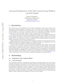 Automated Classification of Dry Bean Varieties Using XGBoost and SVM
  Models