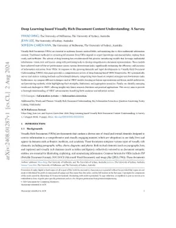 Deep Learning based Visually Rich Document Content Understanding: A Survey