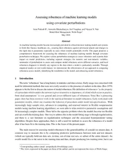 Assessing Robustness of Machine Learning Models using Covariate
  Perturbations