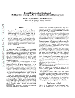 Prompt Refinement or Fine-tuning? Best Practices for using LLMs in
  Computational Social Science Tasks