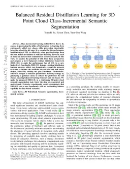 Balanced Residual Distillation Learning for 3D Point Cloud Class-Incremental Semantic Segmentation