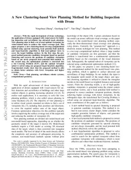 A New Clustering-based View Planning Method for Building Inspection with
  Drone