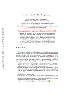 AI Act for the Working Programmer