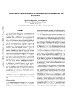 Contextual Cross-Modal Attention for Audio-Visual Deepfake Detection and
  Localization