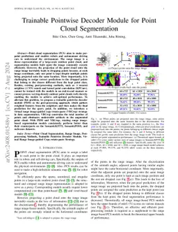 Trainable Pointwise Decoder Module for Point Cloud Segmentation