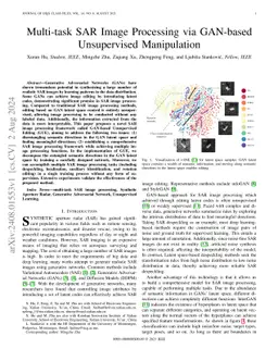 Multi-task SAR Image Processing via GAN-based Unsupervised Manipulation