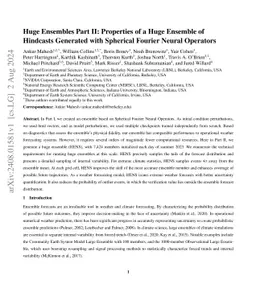 Huge Ensembles Part II: Properties of a Huge Ensemble of Hindcasts Generated with Spherical Fourier Neural Operators