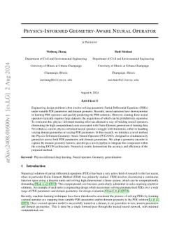 Physics-Informed Geometry-Aware Neural Operator