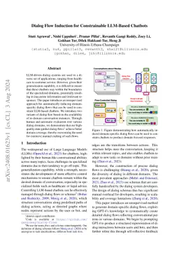 Dialog Flow Induction for Constrainable LLM-Based Chatbots