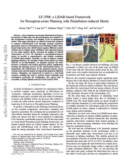 LF-3PM: a LiDAR-based Framework for Perception-aware Planning with
  Perturbation-induced Metric