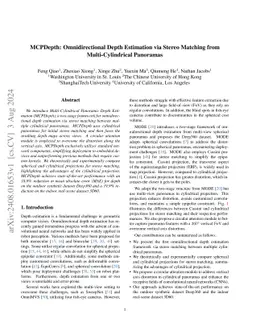 MCPDepth: Omnidirectional Depth Estimation via Stereo Matching from Multi-Cylindrical Panoramas