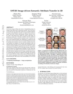 SAT3D: Image-driven Semantic Attribute Transfer in 3D
