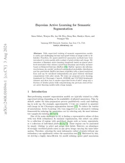 Bayesian Active Learning for Semantic Segmentation