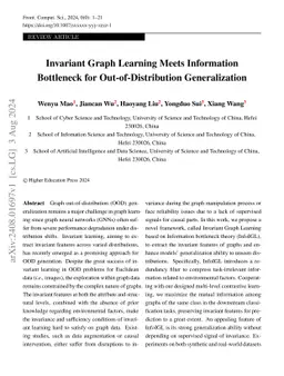 Invariant Graph Learning Meets Information Bottleneck for Out-of-Distribution Generalization