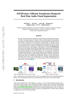 AVESFormer: Efficient Transformer Design for Real-Time Audio-Visual
  Segmentation