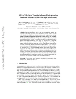 ST-SACLF: Style Transfer Informed Self-Attention Classifier for
  Bias-Aware Painting Classification