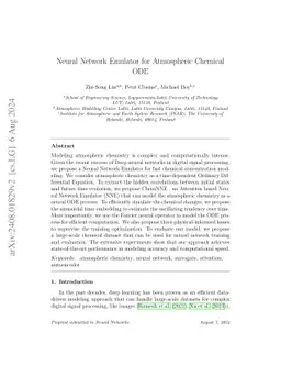 Neural Network Emulator for Atmospheric Chemical ODE