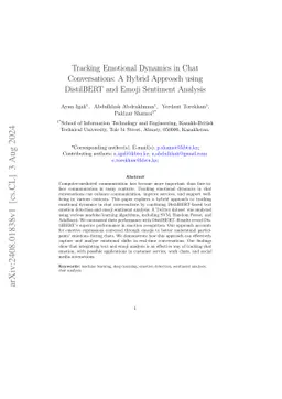 Tracking Emotional Dynamics in Chat Conversations: A Hybrid Approach
  using DistilBERT and Emoji Sentiment Analysis