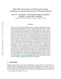MALADE: Orchestration of LLM-powered Agents with Retrieval Augmented
  Generation for Pharmacovigilance
