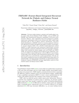 FBINeRF: Feature-Based Integrated Recurrent Network for Pinhole and
  Fisheye Neural Radiance Fields