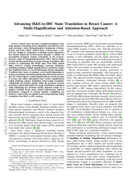 Advancing H&E-to-IHC Stain Translation in Breast Cancer: A
  Multi-Magnification and Attention-Based Approach
