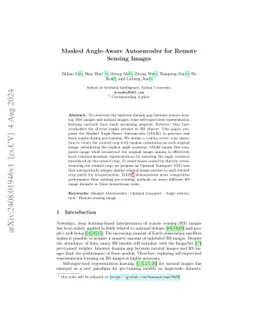 Masked Angle-Aware Autoencoder for Remote Sensing Images