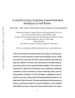 A Jellyfish Cyborg: Exploiting Natural Embodied Intelligence as Soft
  Robots