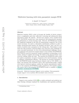 Multiview learning with twin parametric margin SVM