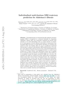 Individualized multi-horizon MRI trajectory prediction for Alzheimer's
  Disease