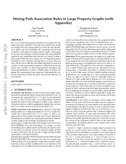 Mining Path Association Rules in Large Property Graphs (with Appendix)