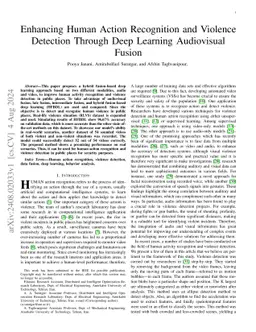 Enhancing Human Action Recognition and Violence Detection Through Deep
  Learning Audiovisual Fusion