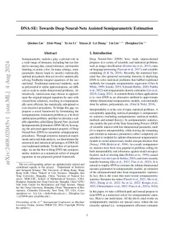 DNA-SE: Towards Deep Neural-Nets Assisted Semiparametric Estimation