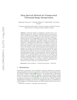 Deep Spectral Methods for Unsupervised Ultrasound Image Interpretation