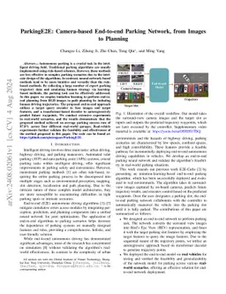 ParkingE2E: Camera-based End-to-end Parking Network, from Images to
  Planning
