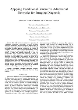 Applying Conditional Generative Adversarial Networks for Imaging
  Diagnosis