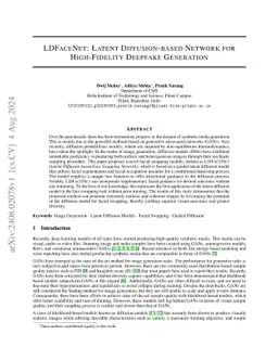 LDFaceNet: Latent Diffusion-based Network for High-Fidelity Deepfake
  Generation