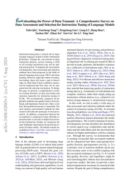 Unleashing the Power of Data Tsunami: A Comprehensive Survey on Data Assessment and Selection for Instruction Tuning of Language Models