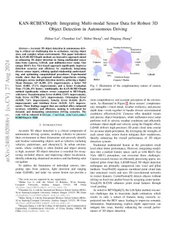 KAN-RCBEVDepth: A multi-modal fusion algorithm in object detection for
  autonomous driving