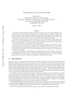 Abstraction in Neural Networks