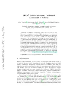 RICA2: Rubric-Informed, Calibrated Assessment of Actions