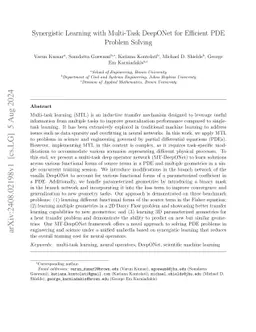 Synergistic Learning with Multi-Task DeepONet for Efficient PDE Problem
  Solving