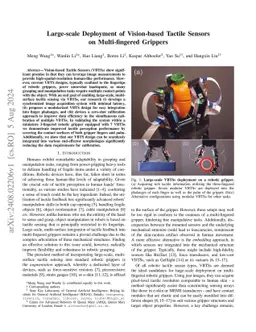 Large-scale Deployment of Vision-based Tactile Sensors on Multi-fingered
  Grippers