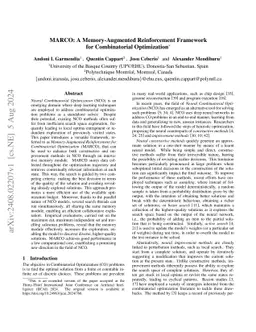 MARCO: A Memory-Augmented Reinforcement Framework for Combinatorial
  Optimization