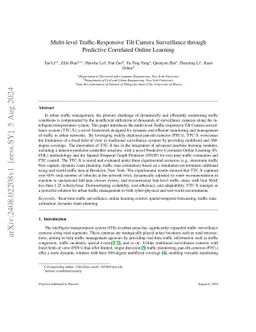 Multi-level Traffic-Responsive Tilt Camera Surveillance through
  Predictive Correlated Online Learning