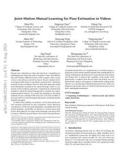 Joint-Motion Mutual Learning for Pose Estimation in Videos